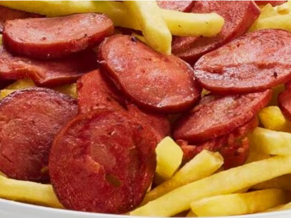 Calabresa defumada feita na chapa (Marmita individual)...