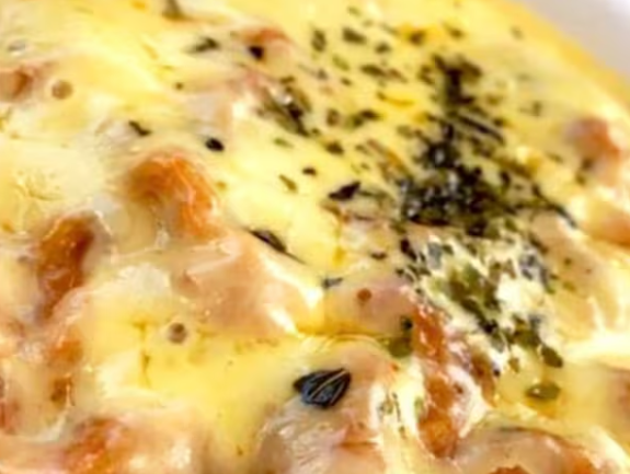 Bife à parmegiana de carne vermelha (marmitex)...